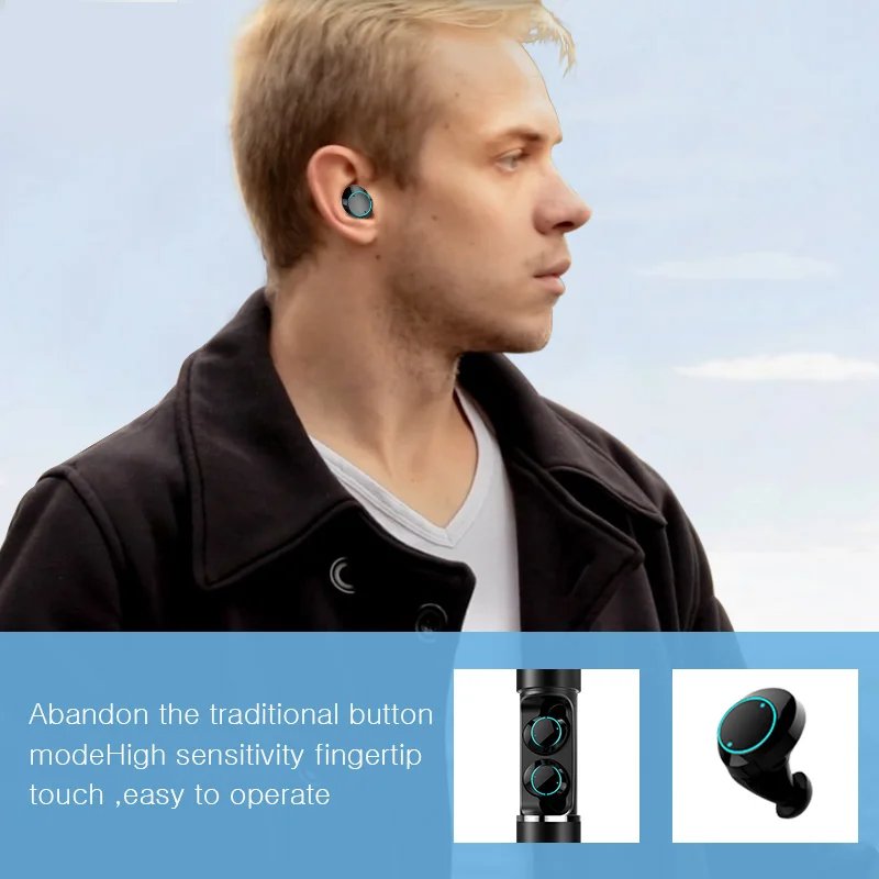 Mifa X1 Wireless Bluetooth Earbuds True Bluetooth 5.0 Earphone Twins Stereo In-Ear TWS With Mic Portable Battery Storage Box