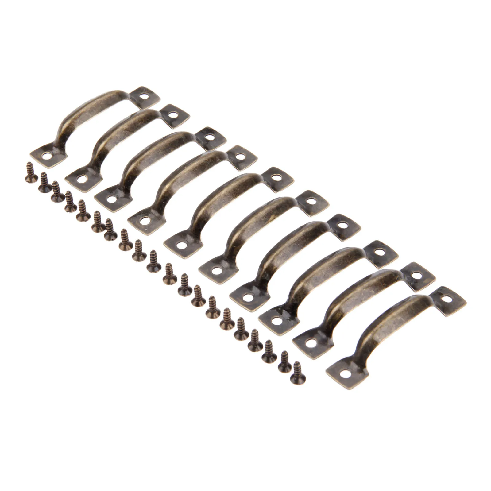 10 Pièces Antique Bronze Argent Noir Poignées De Meubles Boutons Et Pour Armoires Tiroir Cuisine Tirer Matériel