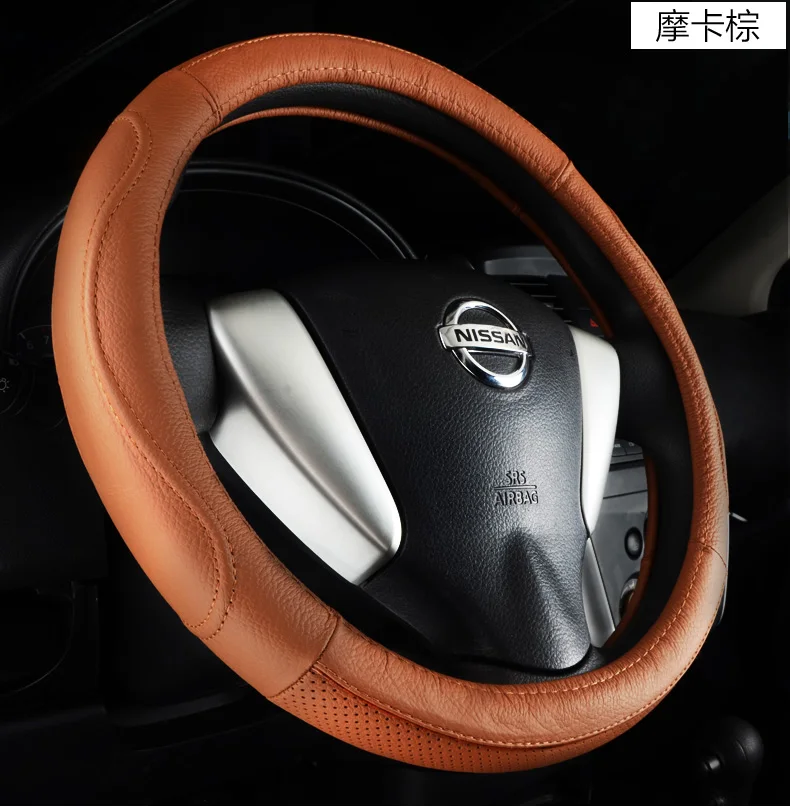 Для Nissan Livina new Sylphy, Teana sunny Tiida Qashqai X-Trail Corolla рулевое колесо из натуральной кожи