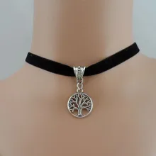 19 Style Hot Punk Style 90 s Black Vintage Velvet Choker Handmade Soft Goth Gothic font