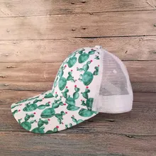 Кактус сетчатая шапка с регулируемой пряжкой оптом заготовки Подсолнух солнце шляпа бульдог летняя шляпа DOM1061116