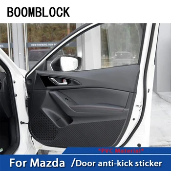 

Car Stickers 4pcs door anti kick pad dustproof carbon fiber for Mazda 3 6 CX-5 CX-4 Atenza Axela anti-kick Dust Proof Mat