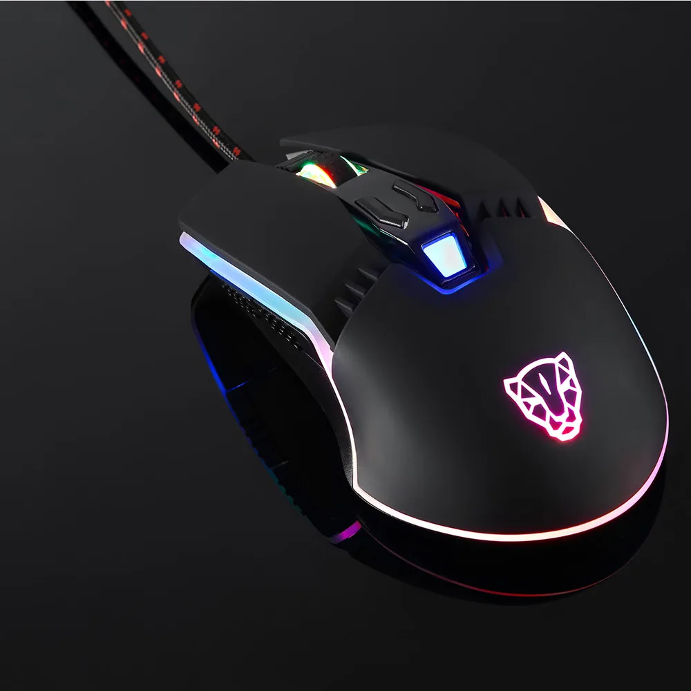 Игровой Мышь Motospeed V20 5000 Точек на дюйм 7 кнопок дыхание светодиодный Оптическая Проводная Мышь Z30425