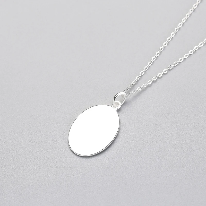 INZATT Трендовое минималистичное ожерелье с круглой подвеской, настоящее 925 пробы Серебряное ювелирное изделие для женщин, вечерние аксессуары