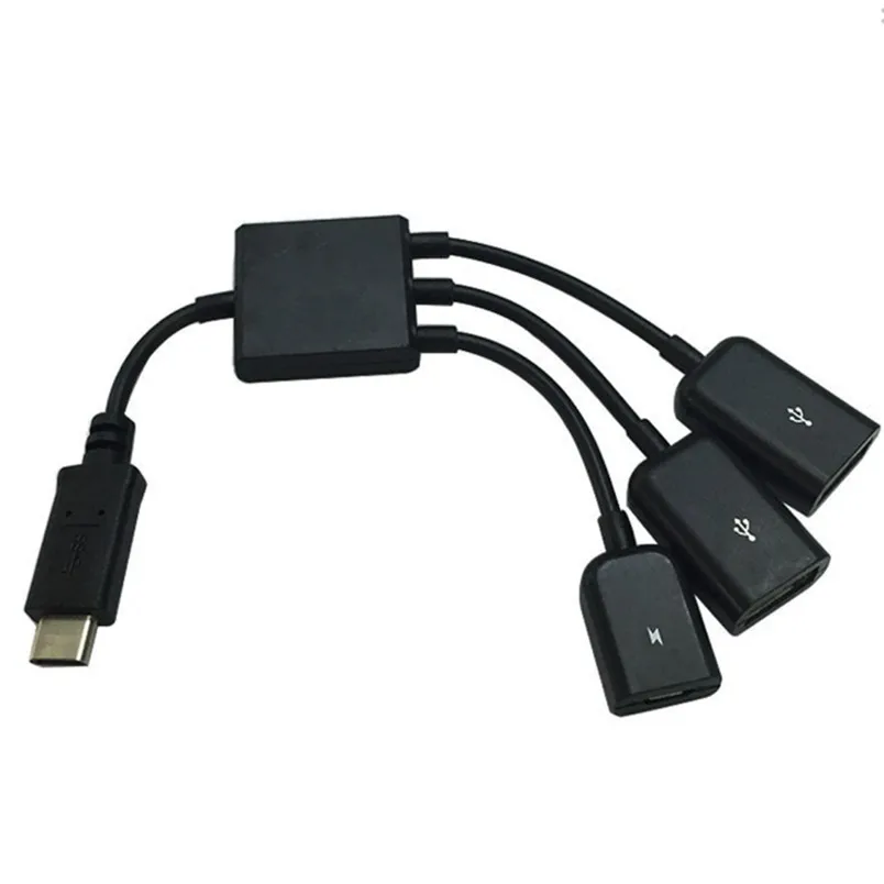 

HOT Brand 3 in 1 USB C Type C USB 3.1 High Speed 3 Port USB 2.0 Mini Cable Hub Splitter Adapter