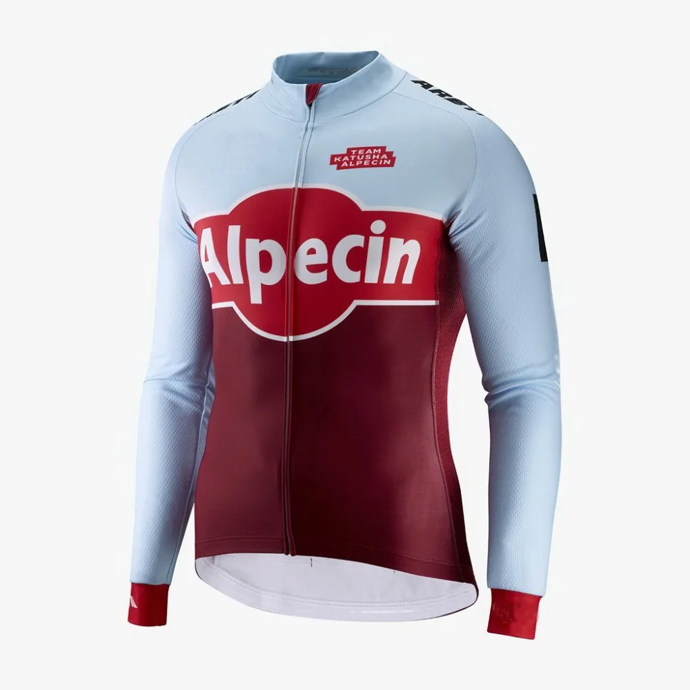

Winter Thermal Fleece Cycling Jerseys Autumn Winter Warm 2018 KATUSHA ALPECIN Pro Mtb Long Sleeve Men Bike Wear Cycling Clothing