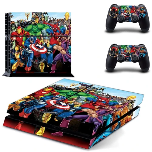 Marvel Мстители PS4 Кожа Наклейка для sony playstation 4 консоли и 2 контроллеров PS4 Кожа Наклейка Винил - Цвет: GCTM0048