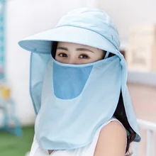 Унисекс сетки москитов защиты женская панама широкий изогнутый край шляпа рыбака маска для лица Кемпинг солнечные шляпы шеи колпачки закрылков