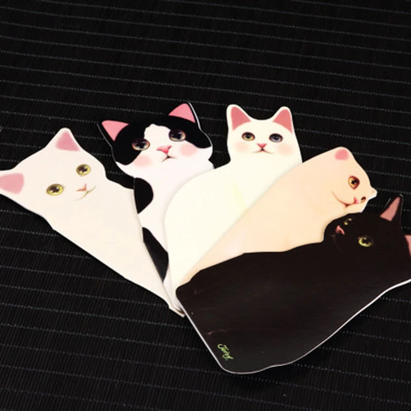 3 шт./партия, Корейская Милая Рождественская поздравительная открытка с котом, черный и белый цвета, Объемная открытка с чехлом, школьный офисный комплект