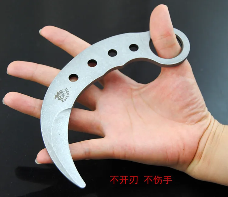 2015 открытый керамбитовый нож Training ножи для шашлыков Детская безопасность без края лезвие нержавеющая сталь скучно инструменты