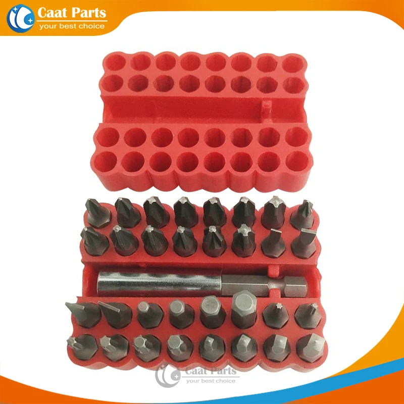 33pcs/set 1/4" Inch 6mm Adapter Screwdriver Bits for electric drill