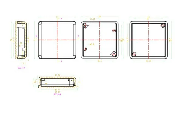 led driver plastic case