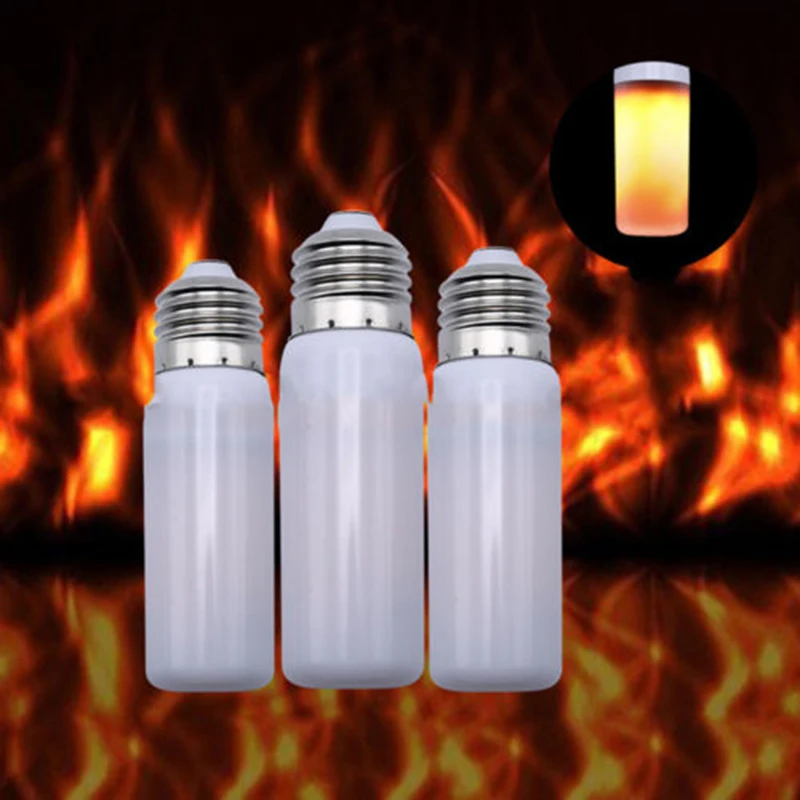 E27 3w LED эффект пламя огонь свет лампы декоративные эмуляции пламени имитация