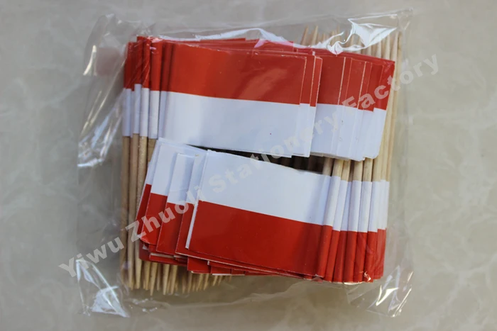 Зубочистки мини флаг из бумаги для кексов палочки вечерние коктейльные ресторанные страны деко - Цвет: Indonesia-300PCS