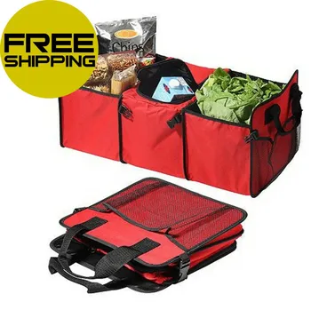 

Portable Car Trunk Storage Bag Oxford Cloth Folding Truck Storage Box Car Trunk Tidy Bag Organizer Storage Box With Cooler Bag