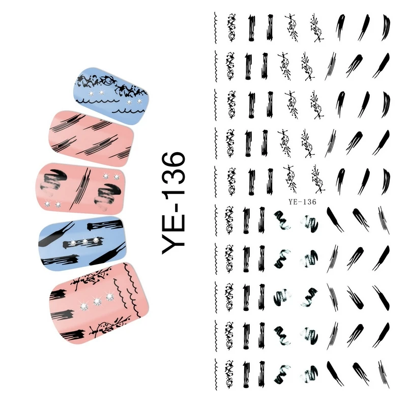 

1X WATER DECAL NAIL STICKER BIRD FEATHER LACE INDIAN HEAD ADDRESS TOTEM YE136-141