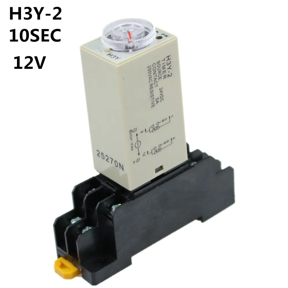 1 комплект H3Y-2 12 вольтов маленький Реле времени 0-10S ST6P печатная плата электронное