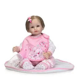 Dollmai Bebe-Reborn Menina 20 "НПК силиконовые куклы для новорожденных и малышей девушки игрушки подарок младенцев жив принцессы BJD куклы Brinquedos