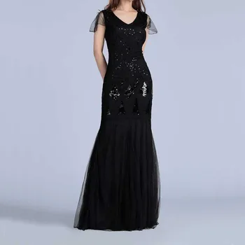 

wholesale Newest Women dress Fashion casual Sequin ornament luxurious wedding Celebrity Cocktail party dress