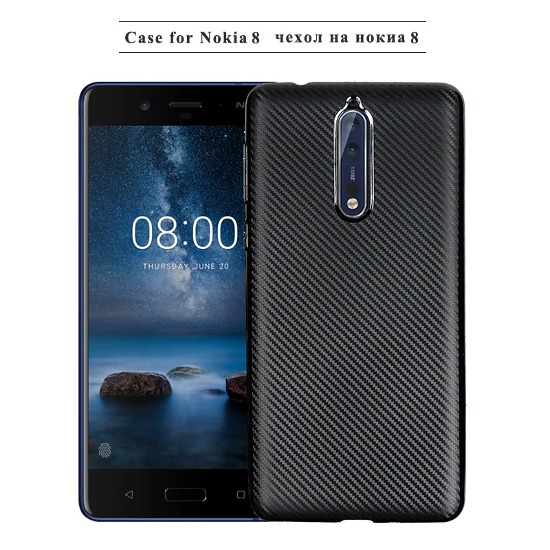 carbon fiber silicone case nokia 8 (4)