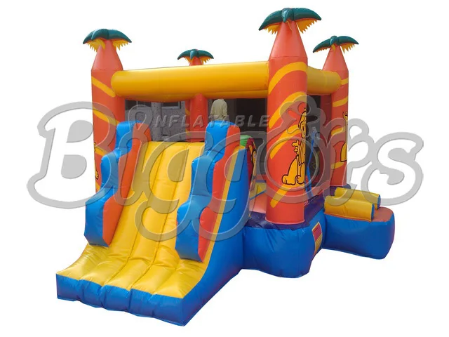 FREE SHIPPING BY SEA Popular Commercial Inflatable Bouncer Inflatable Trampoline With Inflatable Slide For Sale