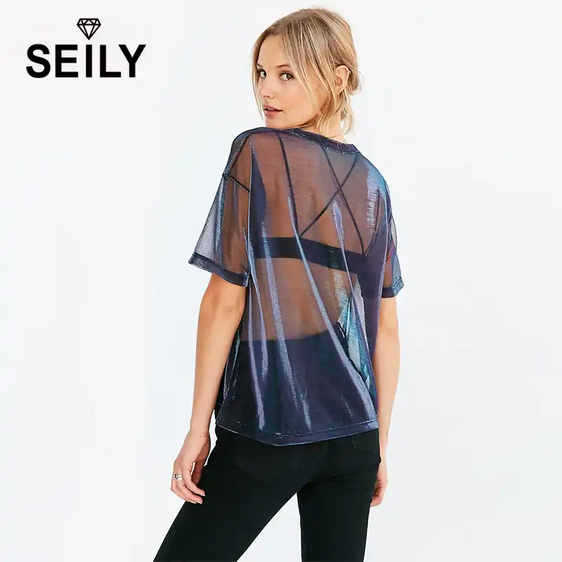 holographic sheer top