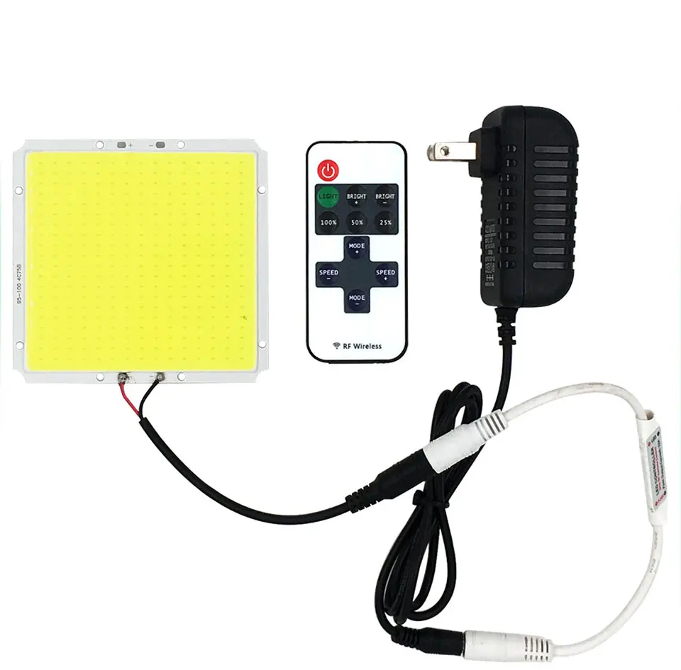 10095mm Dimmable LED Panel Lamp 50W COB Light Bulb with Dimmer Controller 12V 220V Lighting for Indoor Outdoor Car Lights DIY (6)