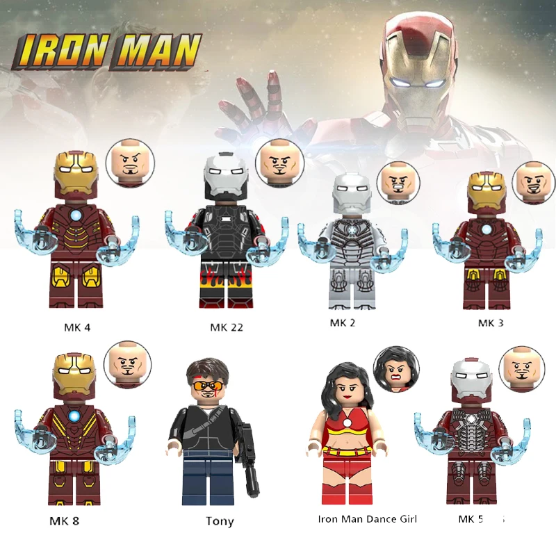 Iron Man Avengers Super Hero Building Blocks Sets Ironman Iron-Man Tony STARK MARK legoings Figures Model Bricks legoing Toys