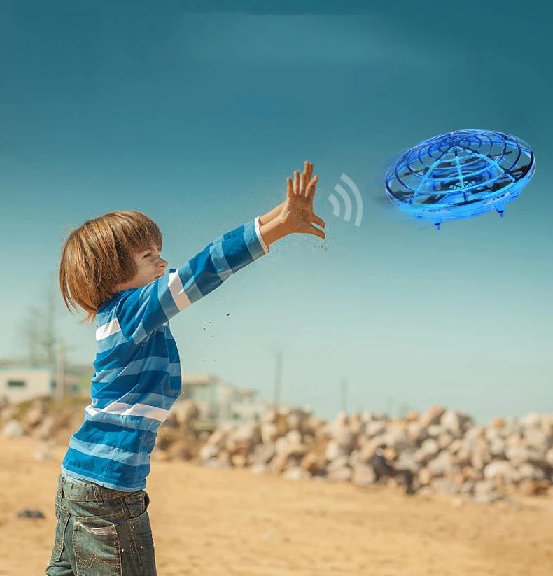 Инфракрасный датчик 100% безопасный ручной Летающий вертолет Ufo Hover 360 градусный