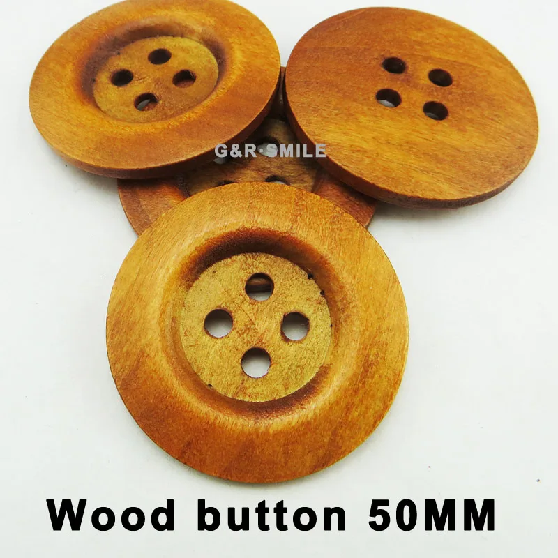 8 шт. 50 мм Смешанная живопись цвет древесины деревянные пуговицы сапоги пальто швейная одежда аксессуар одежды пуговицы MCB-889n - Цвет: brown