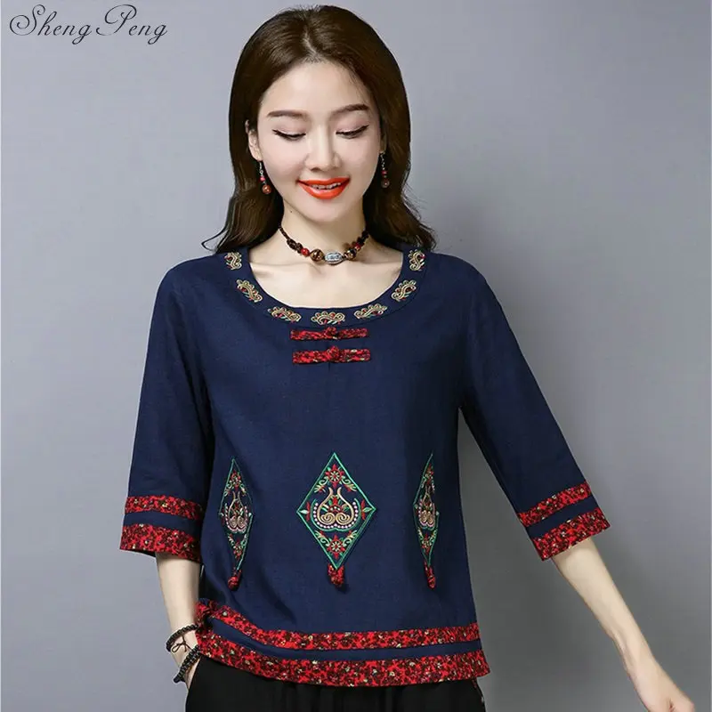 Woman Chinese Traditional Women oriental China clothing womens tops and blouses G148