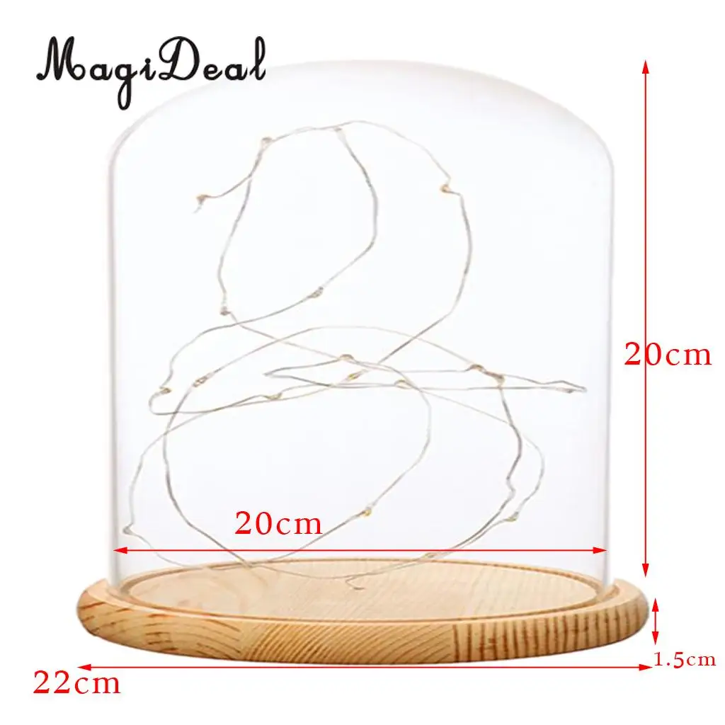 Christmas LED Lights Decoration Wedding Party Glass Display Cloche Domes Fairy Lights Decorative Ornament Crafts