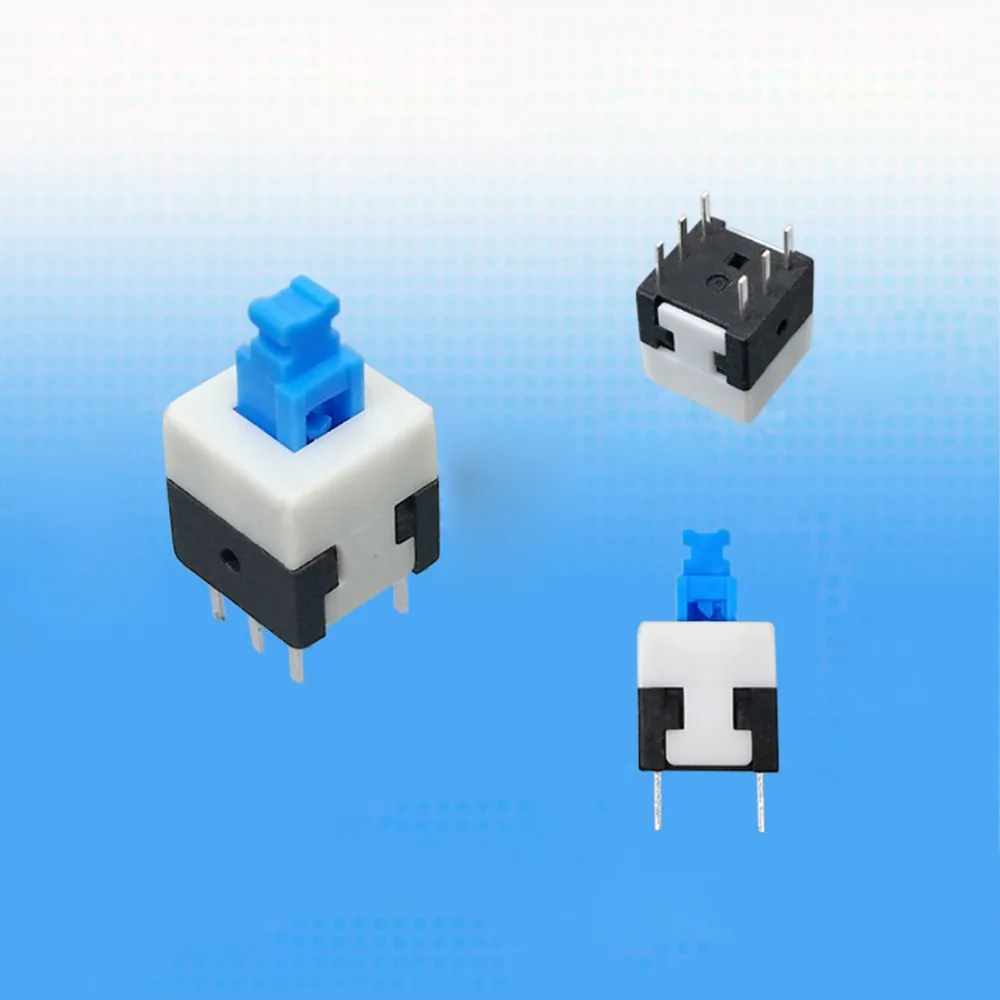 

50pcs 8*8mm mini switch soft touch switch square push button switch 6 Pins switch