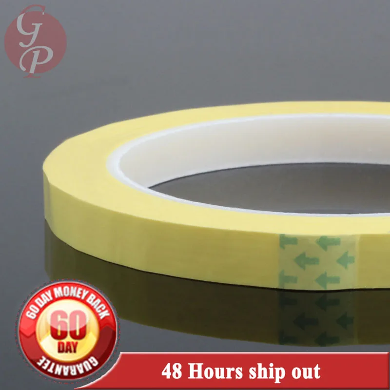 

Gxpmax 10mm width*66M length One Side Adhesive Isolating Mylar Tape for lithium-ion battery, Packing yellow