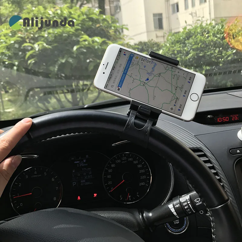 Car Steering Wheel Mobile Phone Holder Elastic Design Mobile Phone