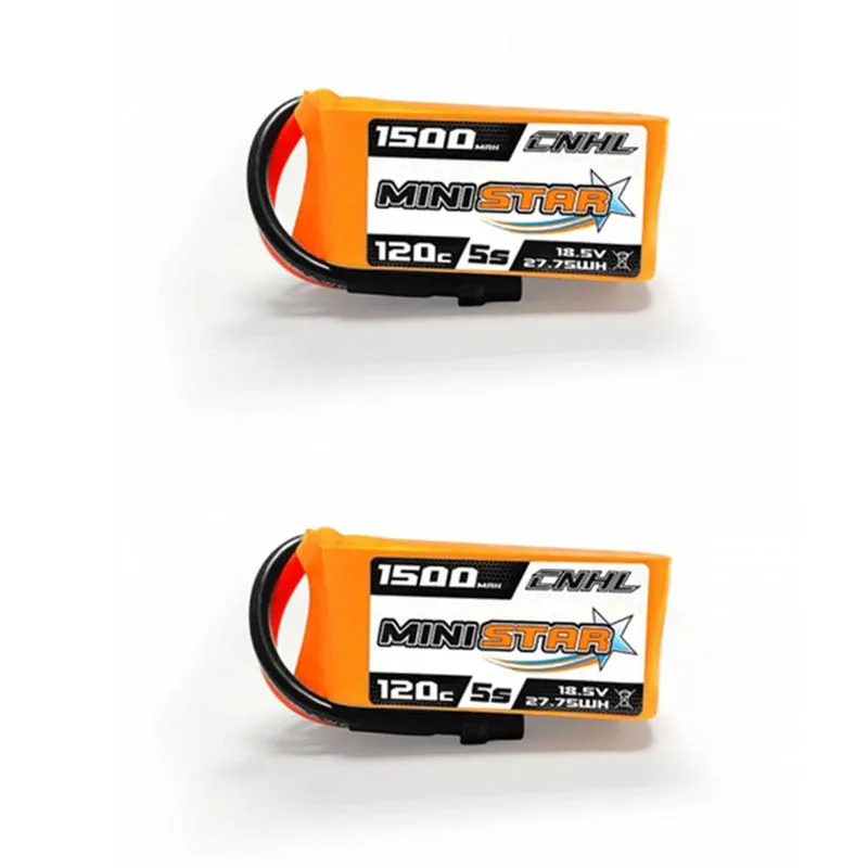 

1 / 2 /3PCS CNHL MiniStar 18.5V 1500mAh 5S 120C Lipo battery XT60U Plug for RC Drone FPV Racing Multi Rotor Part Accs