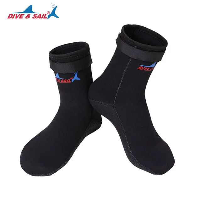 US $7.20 DIVE&SAIL 3mm Neoprene Scuba Diving Socks Shoes Scratch Proof Non-slip Winter Water Sports Snorkeli