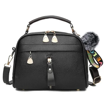 

Leather Briefcase Crossbody Bag Leather Laptop Messenger Bags for Men and Women Brown