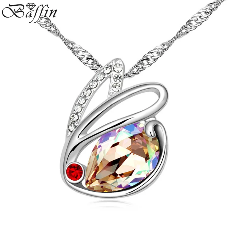 

Cute Crystal Rabbit Pendant Necklaces Bijoux For Women Girls Fashion Jewelry Made With Austria Elements