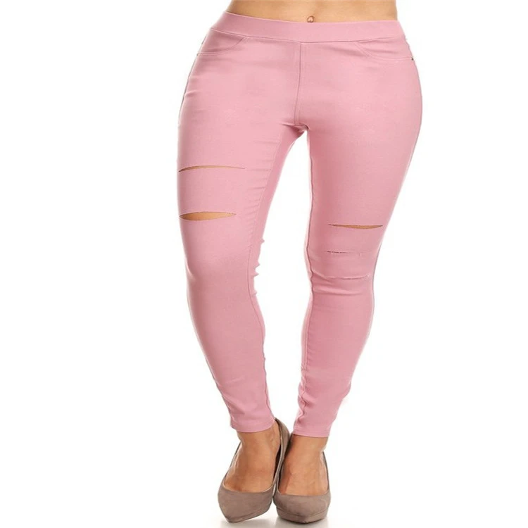 womens jeans cut at bottom