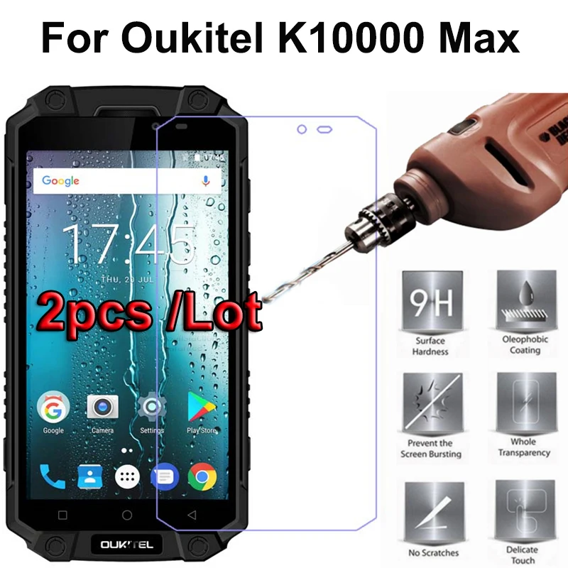 2 шт для Oukitel K10000 MAX закаленное стекло 9H 2.5D Высокое качество протектор экрана для Oukitel k10000 Max смартфон стеклянная пленка