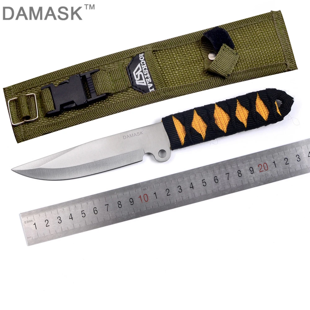 DAMASK Fixed Blade Knife Army Military Tactical Fighting Diving