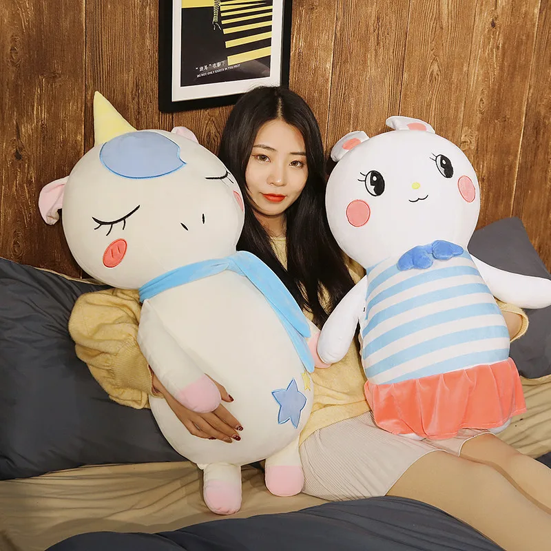 

Plush Animal Pillow Toys Soft Baby Pillow Stuffed Sofa Cushion Plush Unicorn Dinosaur Pig Rabbit Dolls Cute Children Gifts