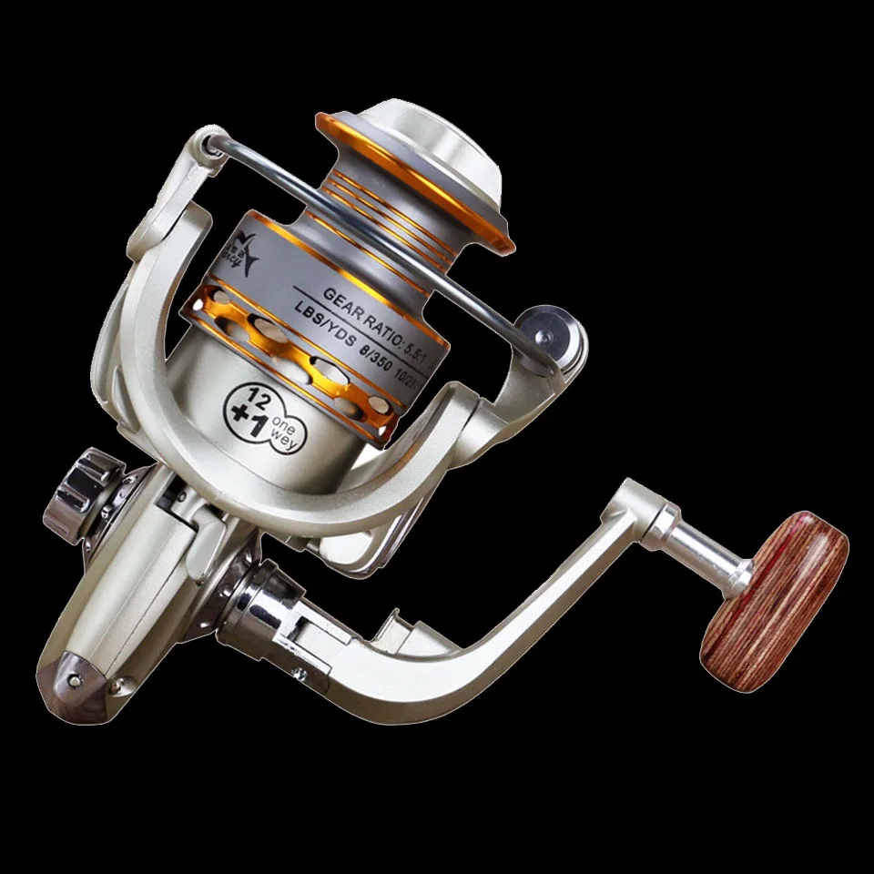 WALK FISH новая Рыболовная катушка с деревянной рукояткой 12 + 1 шарикоподшипников