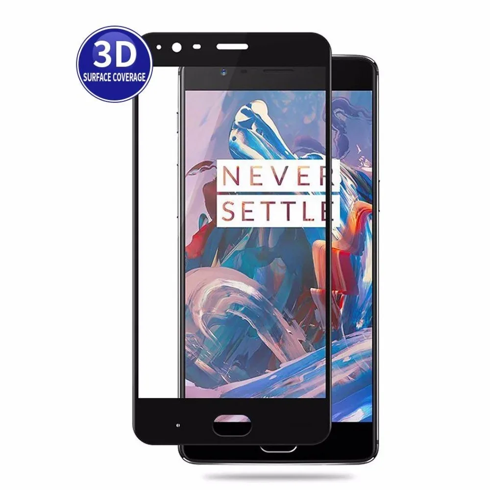 ENCHICAS для OnePlus 3 3D защитную пленку Экран протектор HD полное покрытие отпечатков
