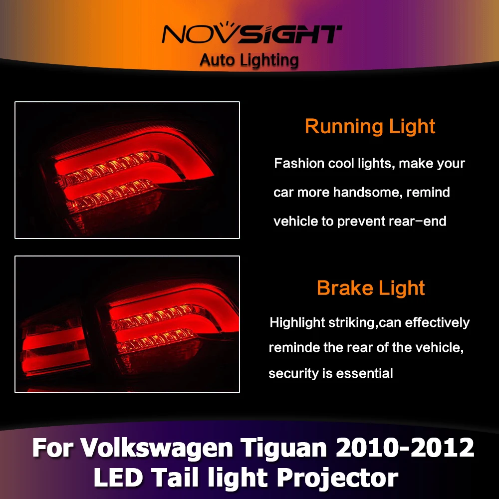 NOVSIGHT 1 пара проектор фары освещение для Volkswagen Tiguan 2010-2012 DRL диаметр изделия 4 дюймов поворотные сигнальные фары лампы