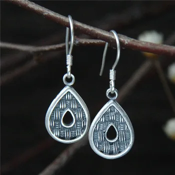 

2018 Hot Sale Brinco Wind Restoring Ancient Ways Adorn Article S990 Fine Real 925 Sterling Silver Drop Earrings For Women