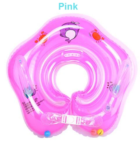 Новинка, Детские аксессуары для плавания, кольцо для купания, детское кольцо для трубки, Безопасный детский плавательный круг для шеи, круг для купания, надувной, новейшая капля - Цвет: Pink