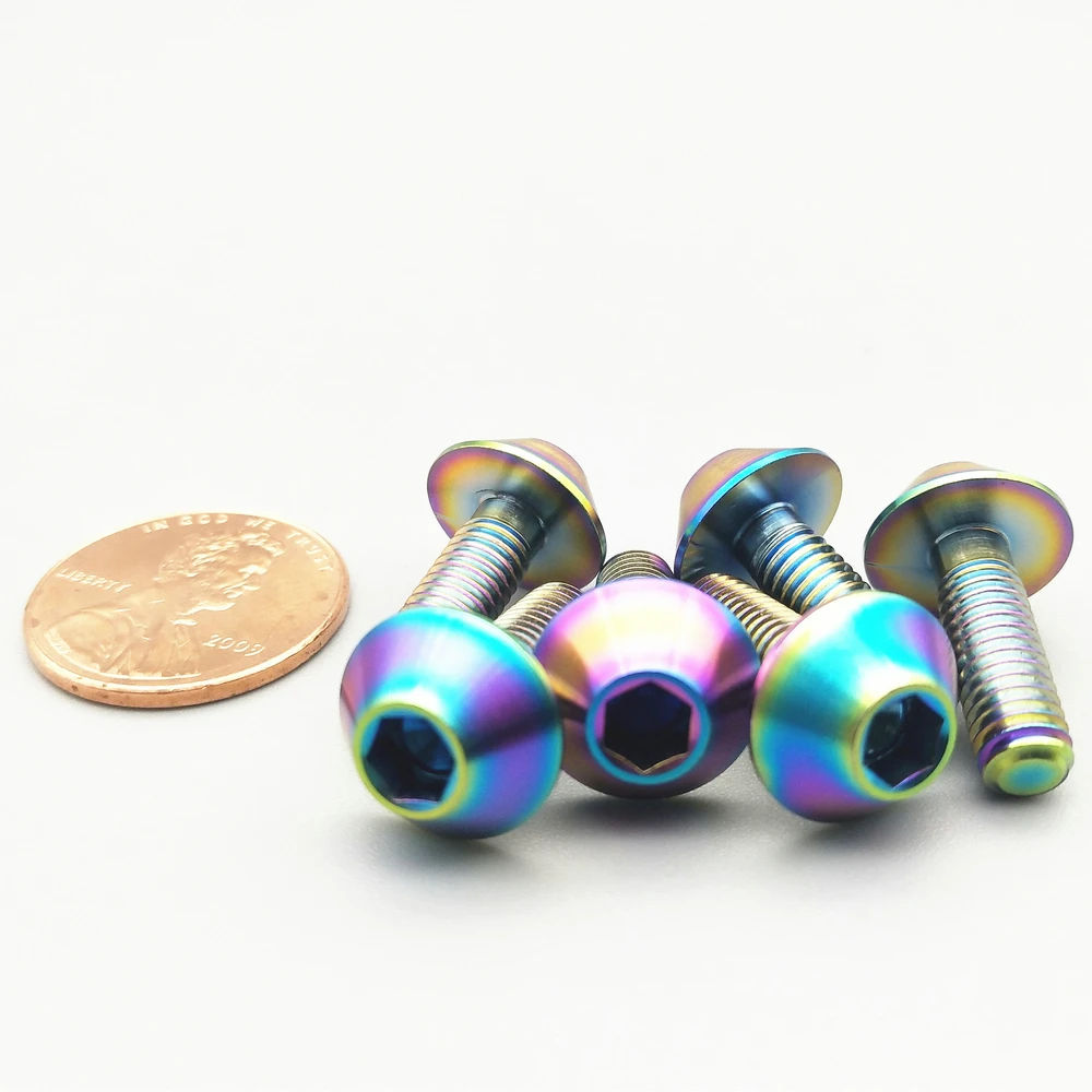 Titanium Bolts M5x15 Mushroom YAMAHA Multi-Color (2)