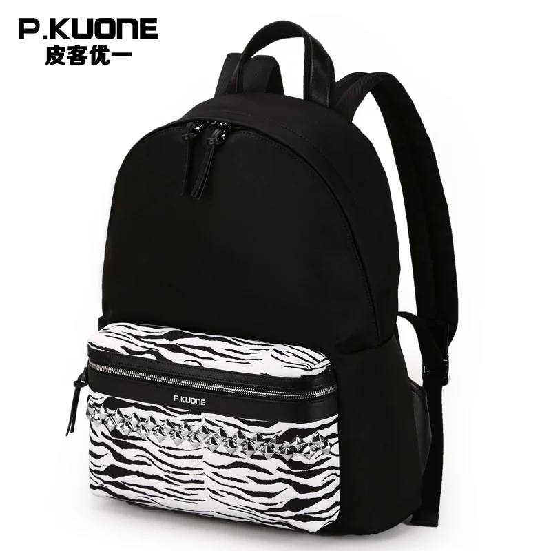 P KUONE Brand Design Zebra Pattern font b Backpack b font font b Women b font
